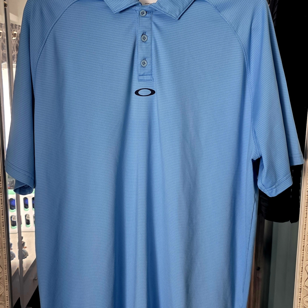 Oakley Light Blue Performance Polo Shirt